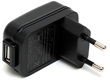 Rimba USB nach EU AC Adapter Stecker Schwarz