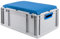 aidB Eurobox NextGen Seat Box, blau, (600x400x265 mm), Griffe offen, Sitzbox mit Stauraum und abnehmbarem Kissen, 1St.