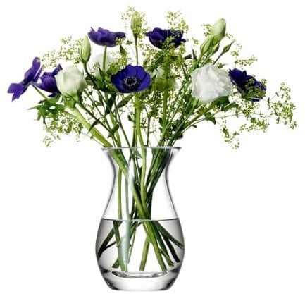 LSA Flower Florero de Flores de 17,5 cm, Transparente, 17.5 cm de alto