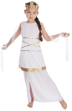 Bristol Novelty White & Gold Girls Grecian Costume Set