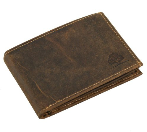 Greenburry Vintage Geldbörse Leder 12 cm sattelbraun