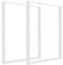 CM Furniture Tischbeine Metall für Couchtisch Sitzbank Weiß - 2X Tisch-KUFEN Tisch-Beine in Pulverbeschichtung Weiß Möbelfüße Vierkantprofil Tischgestell Kaffeetisch Bank | 2 Stück 40x43 cm