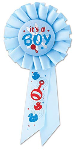 Beistle RS001 It's A Boy Fabric Rosette, Multicolor