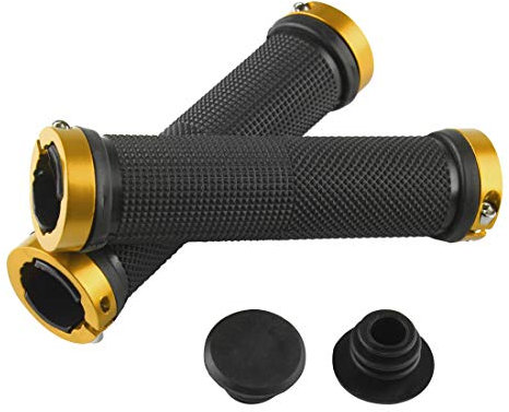 Andux Doppelschleuse Fahrradgriffe/Fahrradlenker Griffe Rubber Mountainbikes BMX-Räder ZXC-CB01 (Gelb)