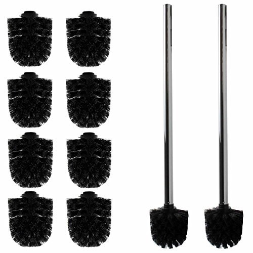 10x Ersatz-Bürstenkopf schwarz + 2X Griff 40 cm/Austausch Toilettenbürste/Klobürste 10wb_s_2g40