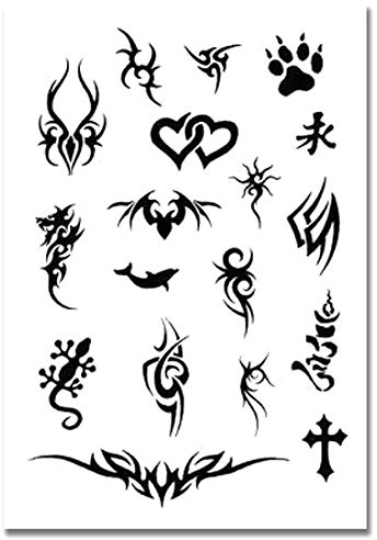 Airbrush Tattoo Schablone Motiv Set 94 Mylar wiederverwendbar