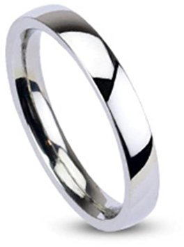 Paula & Fritz® Ring aus Edelstahl Chirurgenstahl 316L 3mm breit Silber Klassis...