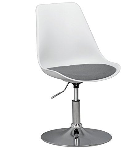 FineBuy HAINAN, Drehsessel Esszimmerstuhl Kunstleder/Stoff, Drehstuhl verstellbar, Drehhocker Wartezimmerstuhl