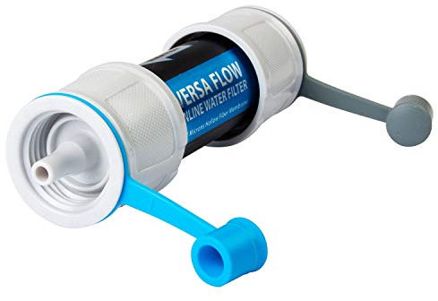 HydroBlu Versa Flow Système de filtre à eau léger – Filtre en ligne ou paille creuse pour filtration de survivant et d'urgence