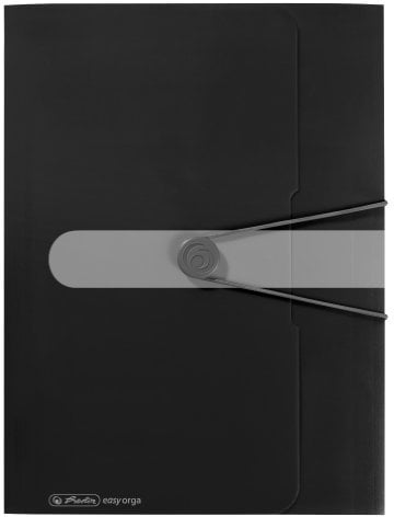 Herlitz 11205986 Gummizugmappe 3er Pack PP A4 opak schwarz