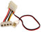 3-Pin ATX Fan to 2 Male Female 4-Pin Molex Connector Cable FAN-CABLE