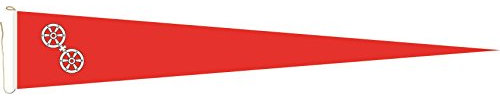 U24 Langwimpel Mainz Fahne Flagge Wimpel 150 x 40 cm Premiumqualität