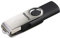 Hama Clé USB 2.0 Rotate, 8 GB (10 MB/s, Flashpen Rotate) Noir/Argenté