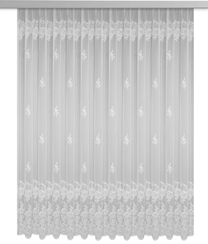 Unbekannt Fertiggardine Gardine Verona - Jaquard-Store - weiß - BxH 300x245 cm