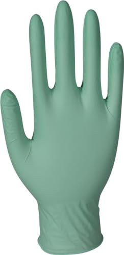 100 Nitril Einmalhandschuhe Puderfrei Größen XS-XL Grün Größe XL (9-10)