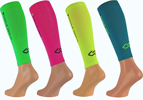 Sport Kompressions Tubes 'Under Pressure' Runattack (Kompression: 20-22mmHg) (neon pink, L (Wadenumfang: 36-40cm))