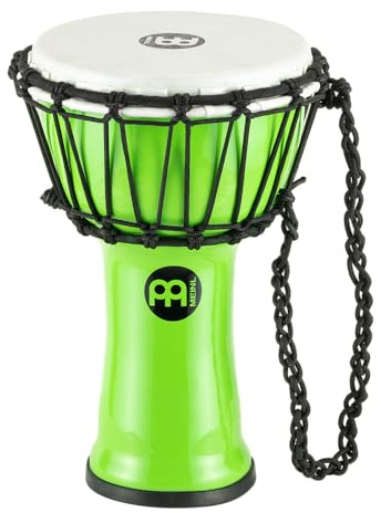 Meinl Percussion Jr. Djembe, Grün (JRD-G) | für drinnen und draußen, Höhe 12,5 Zoll, Durchmesser 7 Zoll, Kunststoff