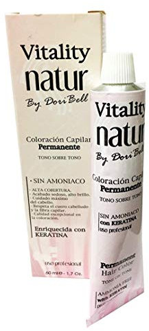Tinte Vitality Natur Sin Amoniaco + Keratina 60ml. Tono Rubio Muy Claro Ceniza