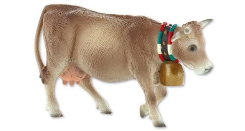 Bullyland 62633 - Spielfigur Alpenkuh Liesel, ca. 12,2 cm große Tierfigur, detailgetreu, PVC-frei, ideal als kleines Geschenk für Kinder ab 3 Jahren