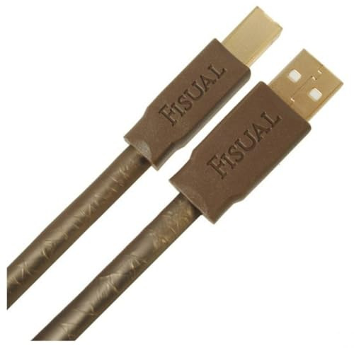 FISUAL Havana USB 2.0 Cable 0.6m | Silver-plated twisted-pair conductors, oversized 26AWG SPOFC, dual shielding minimises jitter for HD audio DACs