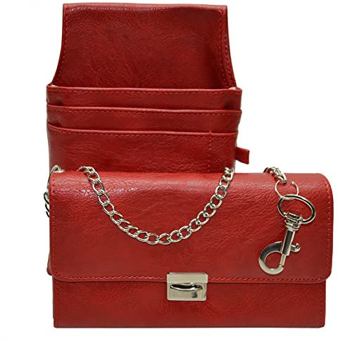 flevado Kassierer Kellner Unisex Bedienungsgeldbörsen Sets mit oder ohne/farblich passenden Colt/Halfter zu wählen Kunstleder (rote Börse mit Colt)