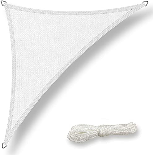bonsport Marken Sonnensegel Sonnenschutz Dreieck dreieckig 3x3x3 m Weiss