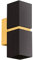 EGLO LED Wandlampe Passa, 2 flammige Wandleuchte, Wandstrahler innen aus Metall in Schwarz und Gold, Wohnzimmerlampe, Flurlampe mit Up and Down Light, eckig, GU10 Fassung