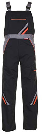 Planam Größe 52 Herren Visline Latzhose schwarz orange Zink Modell 2431