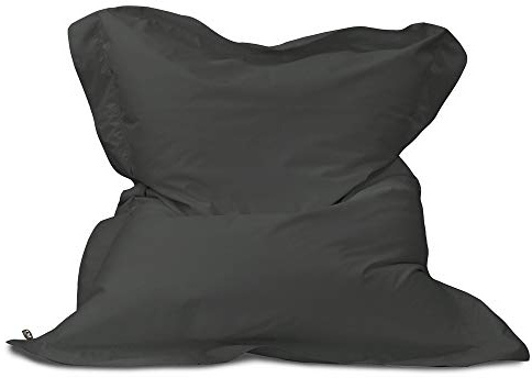 rucomfy Squarbie Kids Floor Cushion Beanbag - Water Resistant - Grey | Pre-Filled Kids Beanbag - Machine Washable - Outdoor Chair Lounger - Safe Comfortable Kids Seating - 125x100cm
