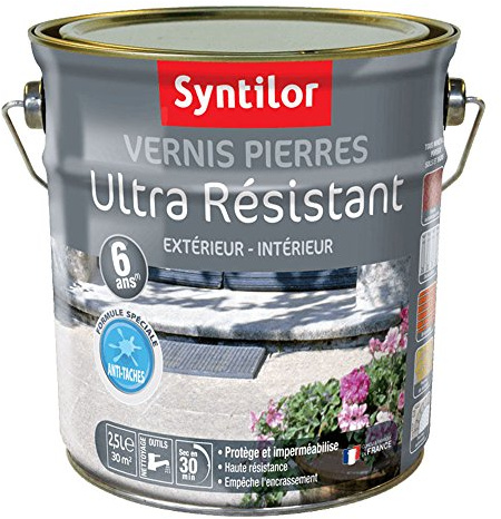 Syntilor - Vernis Pierres Ultra Résistant 6 Ans Incolore Satiné 2,5L