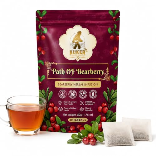 PATH OF BEARBERRY Tea 30 TEA Bags – KUKER Uva Ursi Tea with Bearberry Leaf for Urinary Tract Support – Traditional Kidney Tea for Daily Balance – Kidney Cleanse Tea