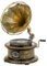 Nostalgie Grammophon Gramophone Schellack Trichter Grammofon antik-Stil rund