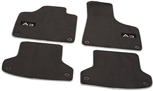 Audi 8P1061270PMNO Textilfußmatte Premium Vorne/Hinten, Schwarz/Silbergrau, 4 Stück