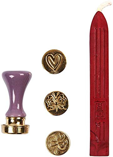Wachssiegel Set D: 18 mm Herz Schmetterling Klee 1 Set