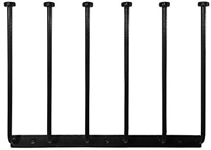 Garden Pride Wellington Boot Rack - Wall Mounted - Black - Metal - Indoor and outdoor - Holds three pairs of Wellies - The Ideal Welly Storage Solution - Screw to the wall