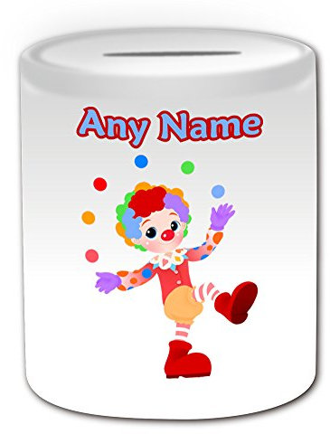 Personalisiertes Geschenk – Clown Jonglieren mit Kugeln Spardose (Karriere Design Thema, weiß) – alle Nachricht/Name auf Ihre einzigartige – Circus Play Jonglieren Besatzung