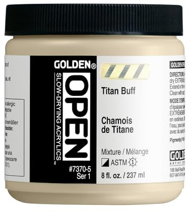 GOLDEN OPEN Slow-Drying Acrylics, Titan Buff, 8 fl. oz. Jar