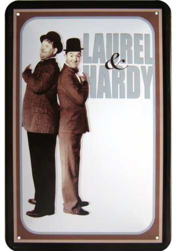 Stan Laurel und Oliver Hardy Dick und Doof Blechschild Replik