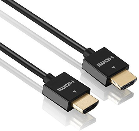 HDGear HDG-HC01-015 - Cavo HDMI super sottile ad alta velocità con contatti dorati, spina da HDMI A a HDMI A (1,50 m) nero