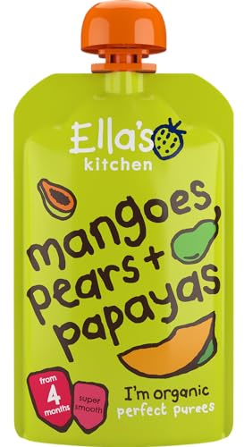 Ella's Kitchen Organic Mangoes Pears + Papayas, 120g