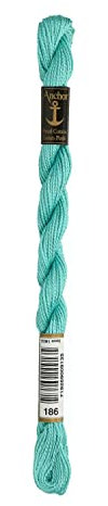 Anchor Stickgarne, 100% Baumwolle, 186, Stärke 5, 21m, 4585000-00186