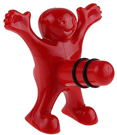 Kasstino Novelty Creative Bottle Stopper Corkscrew Bottle Opener Happy Man Tools (Stopper)