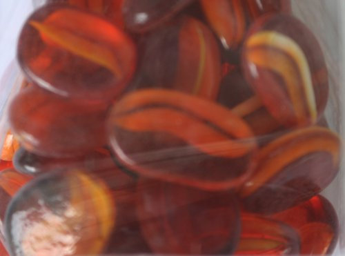 GLOREX Glasnuggets 200 g, 20 mm, Glas, Orange, 4.5 x 6 x 12 cm, 1 Einheiten