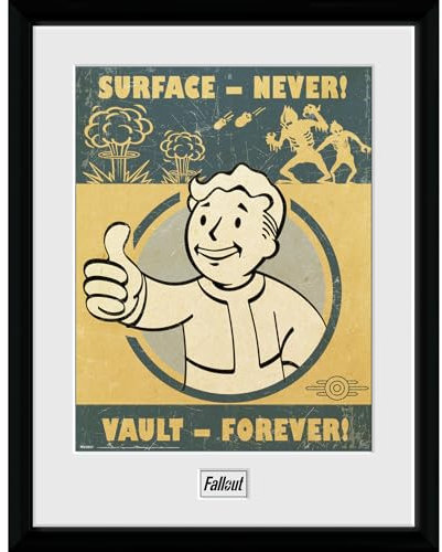 GB Eye Ltd Fallout 4, Vault Forever - Stampa incorniciata, in Legno, 52 x 44 x 3 cm
