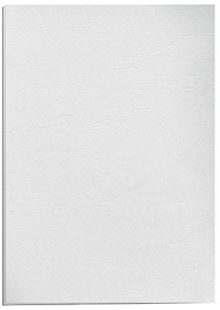 Fellowes 5373602 Delta Grain - Pack de 25 Cuir A4 Couvertures de reliure - Blanc