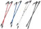 EUROBATT Nordic Walking Stöcke Stock Set 2 Stücke Paar Trekking Wander Länge 65-135cm Farbvarianten Walkingstöcke Anti-Shock Dämpfungssystem (Rot)