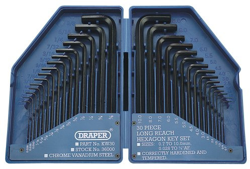 Draper 36000 30-Piece Hex Key Set and Case