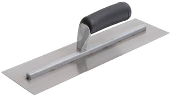 Truelle de lissage Marshalltown, truelle à plâtre avec manche en mousse structurelle en acier au carbone, dimensions de la truelle : 279x115 mm