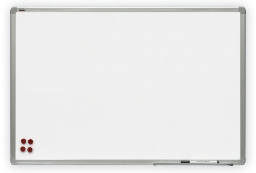 5 Star Whiteboard Drywipe Magnetic with Pen Tray and Aluminium Trim W1800xH1200mm