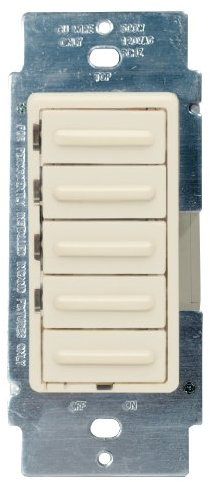 Leviton 6161-A 500 W, 120 VAC, Decora 4-Level Step Dimmer, Almond by Leviton